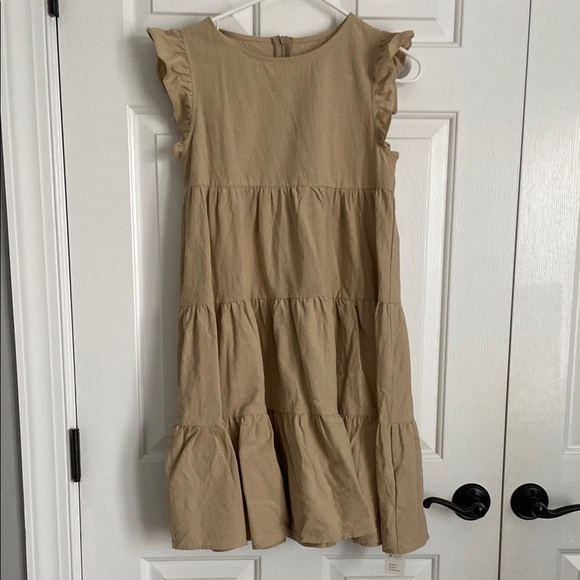 Cupshe Dresses & Skirts - NWT Khaki Flutter Sleeve Paneled Skirt Mini Dress